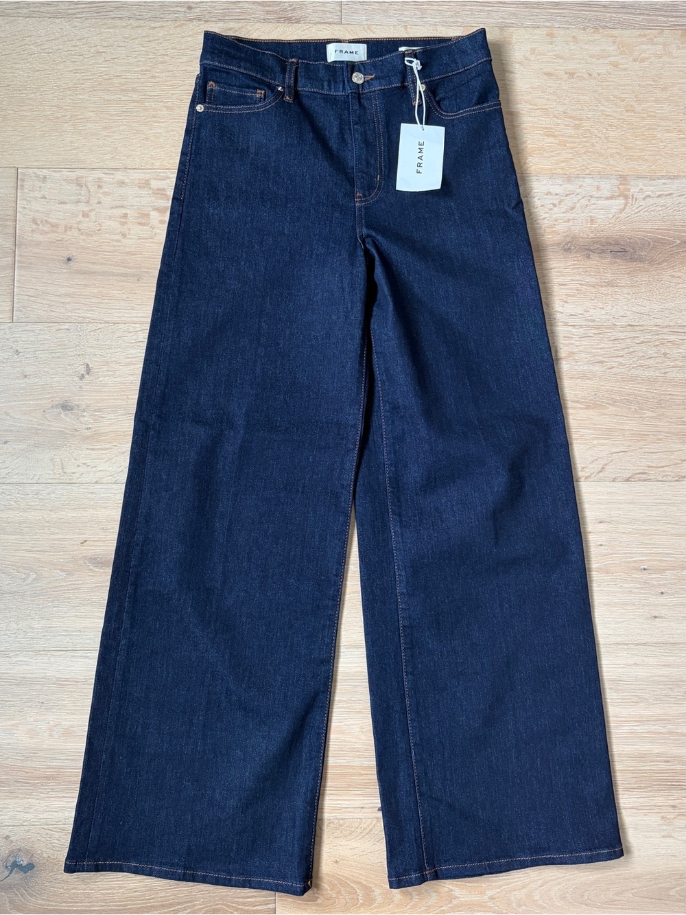 FRAME Le Slim Palazzo Jeans Women’s Sz 29 Dark Wash High Rise Wide Leg NWT *Q3